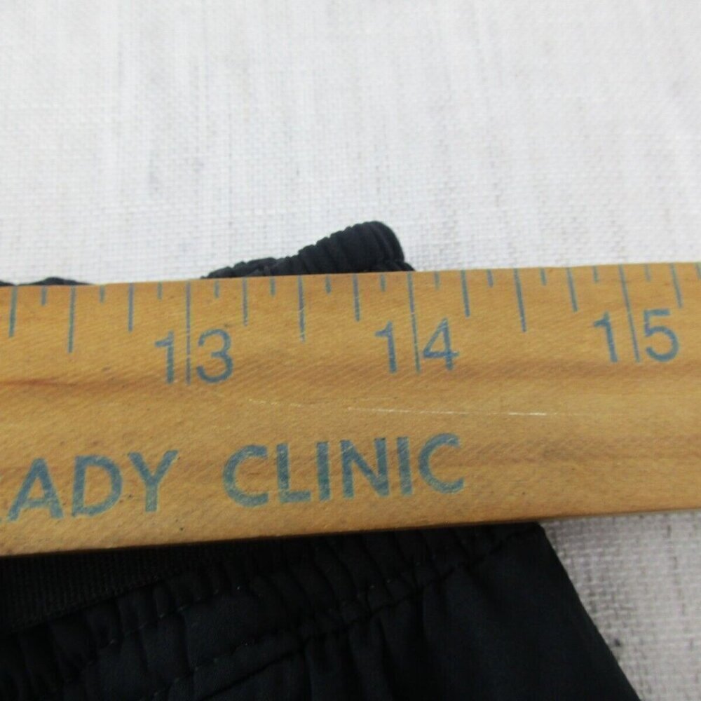 Nike Track‎ Pants Womens Large Black Dri Fit Straight Leg Waist Belted Logo - Picture 9 of 10